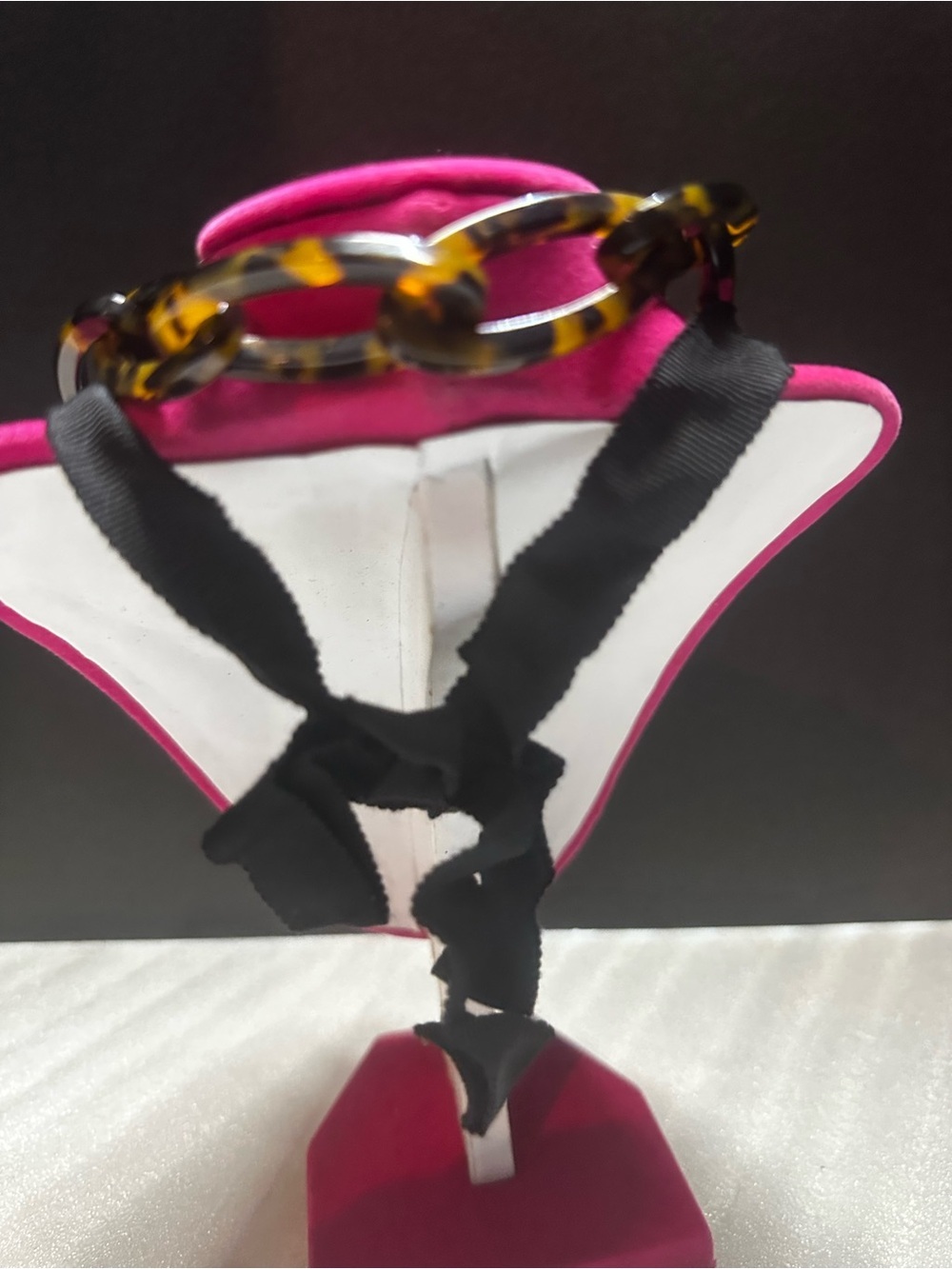 J. Crew Tortoiseshell Link Necklace - Brown and Black - Picture 2 of 3